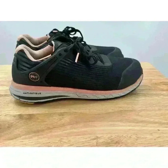 Timberland PRO‎ Drivetrain Comp-Toe Work Sneaker Black & Pink Women's Size 8.5 - Picture 10 of 12